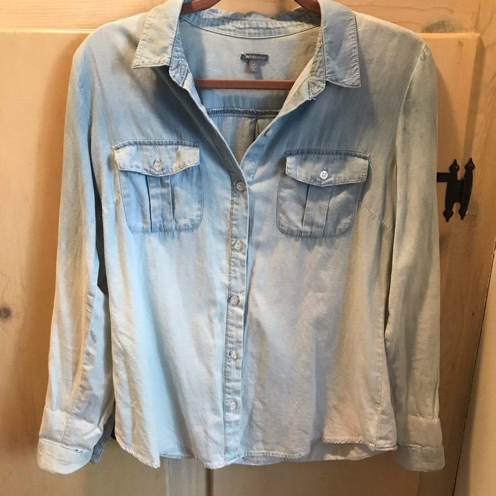 Blue Ombr Button Down